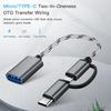 USB C Adapter 2 In 1 Type C & Micro USB Cable To USB 3.0 Adapter OTG for Type-C