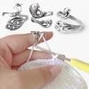 1PC Adjustable Thimble Yarn Guides Knitted Rings Crochet Loop Adjust Finger Wear Knitting Loop