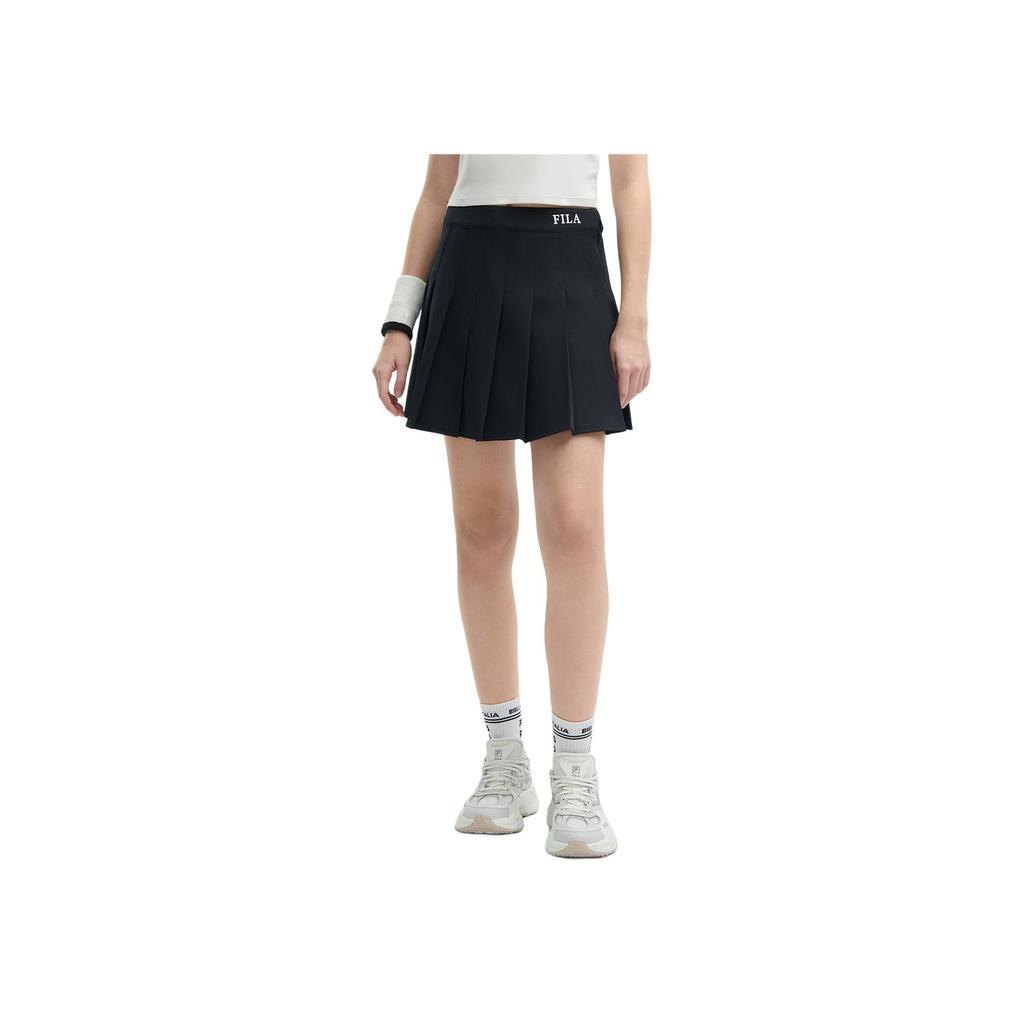 New FILA ORIGINALE SS24 Casual Short Skirts Women's Jet Black F51W429303F-BK