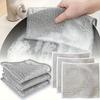 8pcs, Wire Dishwashing Cloth,Grid Non-stick Oil Oil-free Kitchen Cleaning Cloth, Kitchen Stove Range Hood Pot Dish Sink Cleaning Cloth