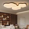 French Style Walnut Ceiling Lamp: Solid Wood Retro Cream Design for Bedroom & Study - Eye Protection Lighting