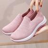 Fashion Women Flat Shoes Knit Woman Casual Slip On Vulcanized Shoes Female Mesh Soft Breathable Women's Footwear For Ladies Sneaker