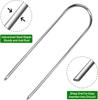 U-shaped Garden Staples Heavy-duty Fence Tubing Stakes Sod Pins Galvanized Landscape Spike for Holding Lawns Barrier Ground Nail