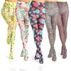 Spring Summer Thin Floral Print Pantyhose Versatile Butterfly Patterned Stockings Women's Tights Anti Snag Hosiery