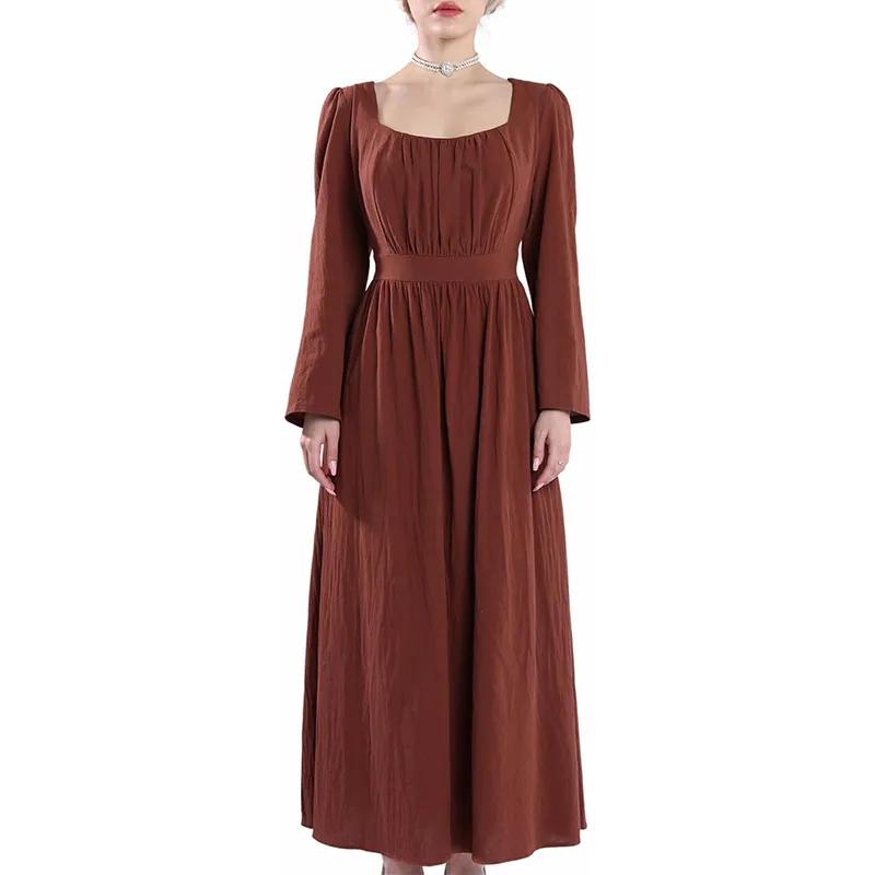 Ladies Retro Dress Medieval Classic Victorian Dress Long Dress Regent Era