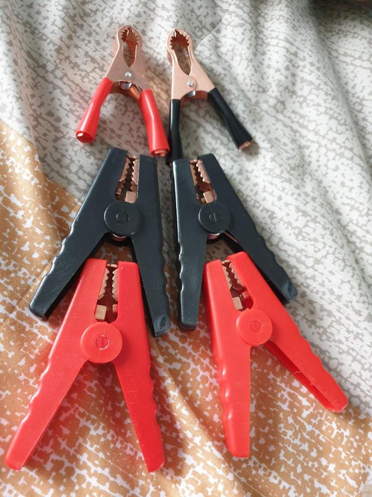 2Pc 100A Electrical Crocodile Alligator Battery Insulated Clip Connector Plastic Handle Test Alligator Clip For Electric Project