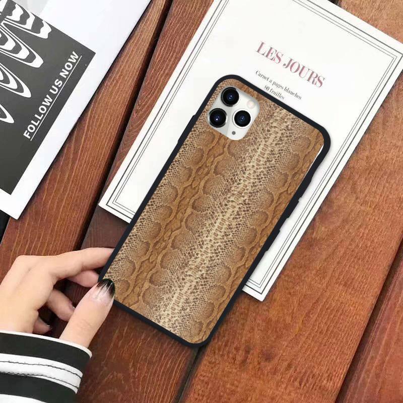 Snake Skin Print Animal Phone Case for iPhone 11 12 13 Pro XS MAX 8 7 6 6S Plus X 5S SE 2020 XR