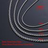Men Punk Gothic Choker Cool Stainless Steel Necklace Metal Collar Braided Wheat Chain Heavy Link