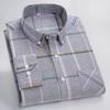 New Men's Plaid Shirts Long Sleeve Casual Office Pure Cotton Oxford Easy Care Fashion Youngster