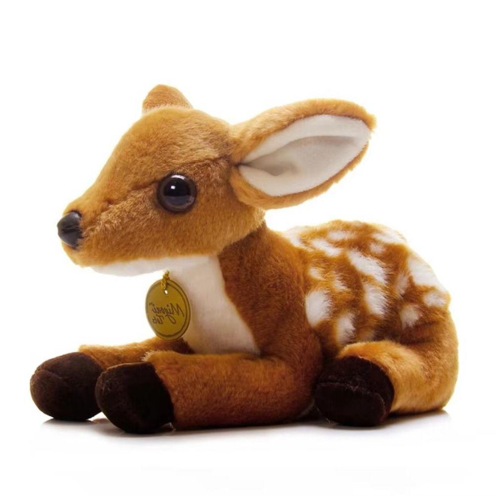 Forest Animal Stuffed Deer Dolls Soft Dolls Simulation Deer Toy Sika Deer Plush  Children Baby