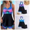 2025 Women's Fashion Print Tankini: Hot Style Skirted Swimsuit