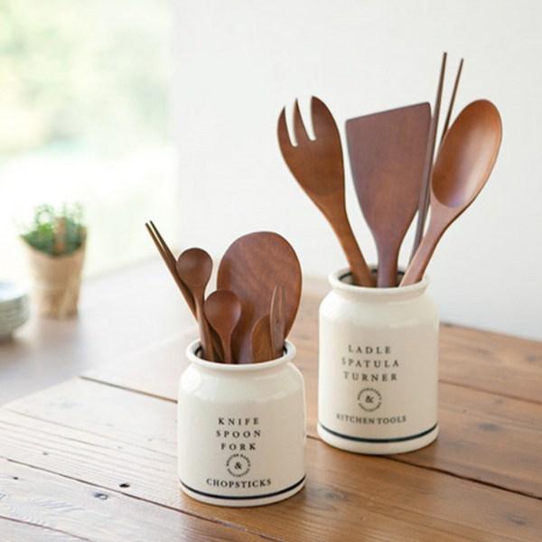 Nicot Wood Long Spoon, 2 Spoons, Korean Popular Tableware