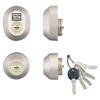 TOSTEM Door Lock Set (MIWA DN Cylinder), Oval, Shine Gray, DDZZ3004