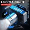 Rechargeable Telescopic LED Headlight Outdoor Wearable Strong Light for Night Riding And Fishing - Adjustable Focus