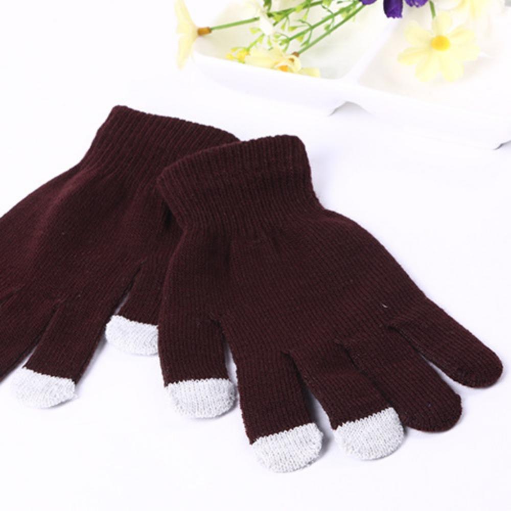 Touch Screen Gloves Smartphone Touch Screen Gloves Women's Knitted Winter Wool Warm Men's Gloves