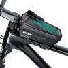 Bike Phone Bag Waterproof Top Tube Bag Bicycle Touchscreen Phone Mount Bag Cycling Frame Bag Fits