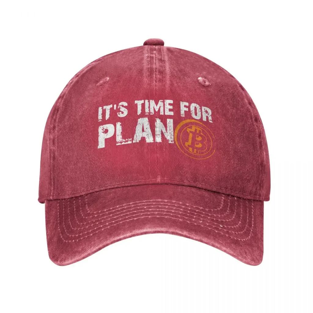 Hip Hop Denim It's Time For Plan B Bitcoin BTC Crypto Currency Baseball Caps Dad Cowboy Hats Blockchain Cap Hats