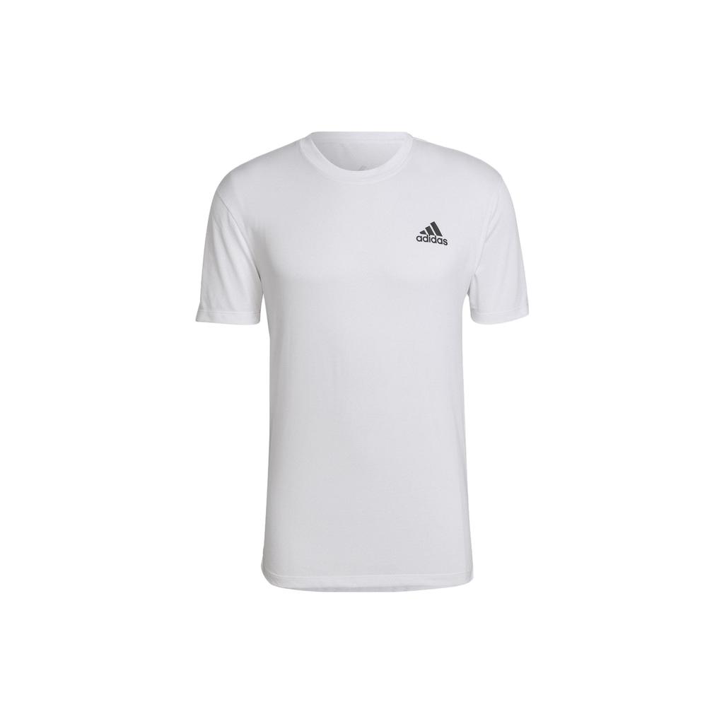 Adidas Logo Print Gym T-Shirt Men Tops White HT9053