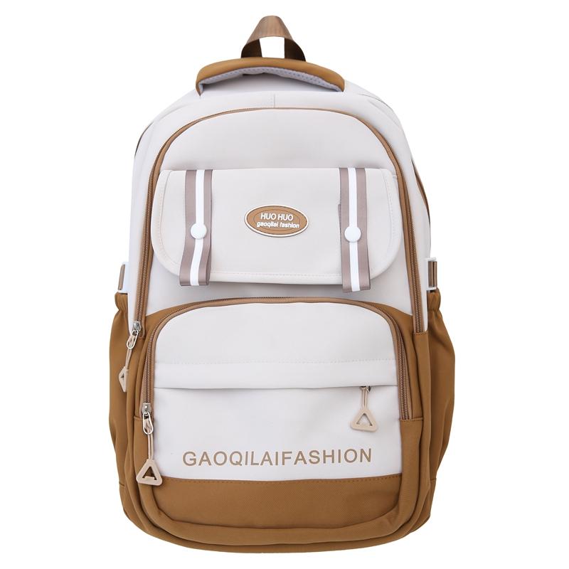 Contrast Color Student Schoolbag Women Large Capacity Backpack Men Computer Backpack