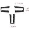 3Pcs Carbon Fiber Steering Wheel Cover Wear-Resisting For Ford Mustang 2005-2009