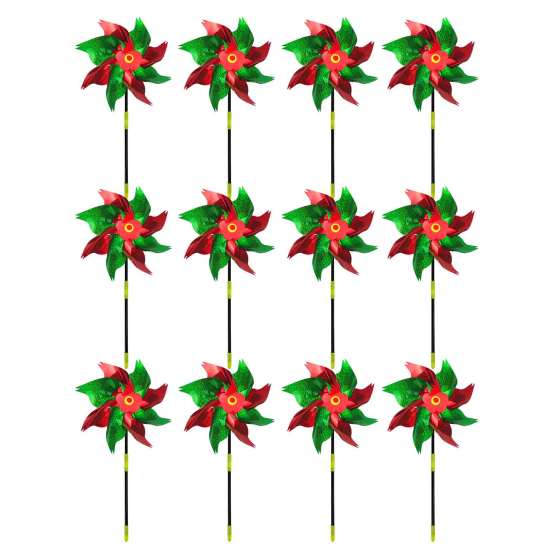 Reflective Pinwheels with Stakes Bird Repellent Wind Spinner Scare Birds Animals Away Multicolor Glittery Pinwheels for Garden Yard Lawn Porch