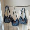 Denim Bag Retro Simple Harbour Style Canvas Shoulder Bag Casual Student Crossbody Bag