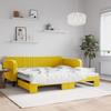 VidaXL Daybed with Trundle Bed Yellow 100x200 Cm Velvet 3197075