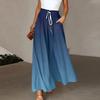 Women's Pants Boho Print Elastic High Waisted Pants Casual Wide Leg Long  Pant Trousers With Pocket