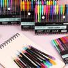 12/18/24/36/48 Colors Glitter Gel Pen Marker Set for Journals Coloring Books Drawing Painting Doodling Art Markers Supplies
