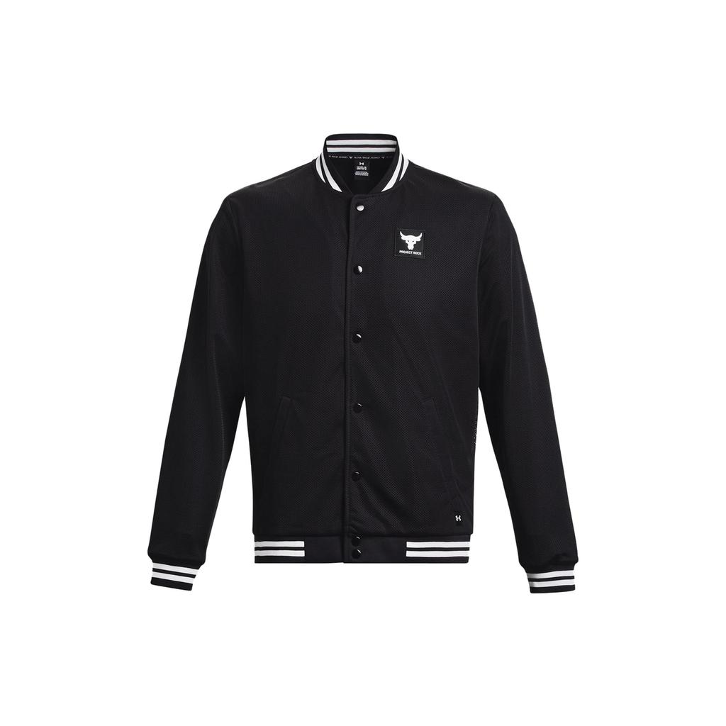 Under Armour Solid Color Single-Breasted Long Sleeve Jacket Men Jackets Black 1377437-001