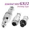 5pcs Aviation Plug GX12 Connector Butt Soldering Socket 2/3/4/5/6/7Pin Wire Docking Connectors