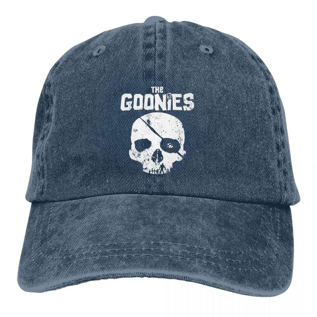 The Goonies Skull Logo Trucker Hat Accessories Vintage Distressed Denim Headwear For for Men Women Adjustable