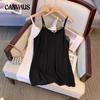 Plus Size Women's Simple Solid Colour Camisole Vest Top Cotton Loose Thin Versatile Summer