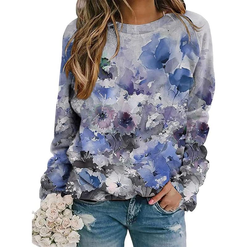 Autumn Winter 3D Digital Printed Round Neck Hoodie for Women Hoodies & Sweatshirts (women’s)