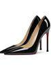 Red Soles High Heels Women's Thin Heels Sexy Black Bed Pointed High Heels Patent Leather Size French Single Shoes Women