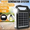 Portable 6V Rechargeable Solar Panel Power Storage Generator System USB Charger With Lamp Lighting Home Sola R Energy Syste Kit