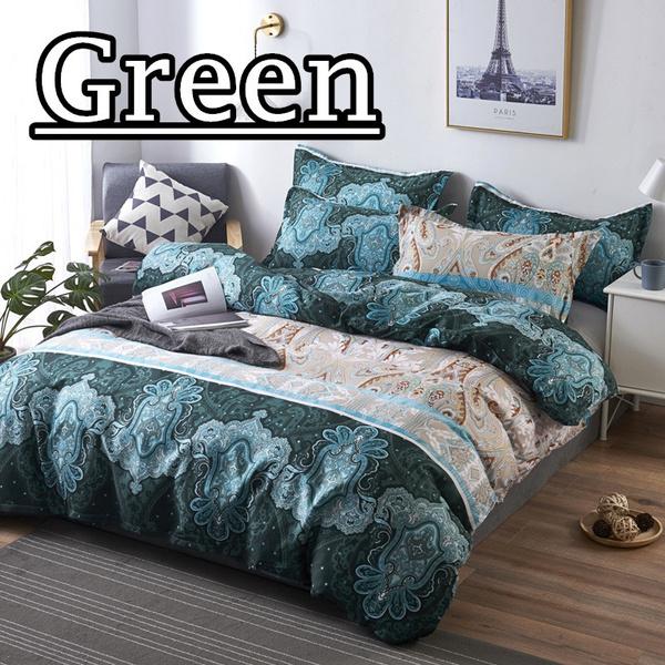 Bohemian Quilt Cover Indian Reversible Comforter Cover Flower Coverlet Cover Bedding Bedclothes Boho Duvet Cover Set