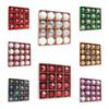 16pcs Shatterproof Painted Christmas Balls Set Plastic Xmas Tree Pendants  Holiday Party Ornament