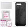 apgo Protective Skin Sticker for the Back Compatible with Asus ROG Phone 5 Pro, Wrap Film, Foil, Vinyl - Pattern Black Leather