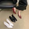 Witch Shoes New Black Small Square Head Light Mouth Thick Heel Single Shoes Suitable for Commuting Temperament Women's High Heels