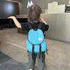 Color Solid Childrens Backpack Canvas Large Capacity Curved Straps Shoulder