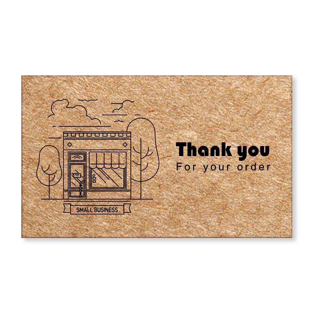 30Pcs Greeting Tags Thank You For Your Order Kraft Paper Card Shop Gift Crafts Decoration Card Wedding Small Business Invitation