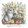 Special Shape Diamond Painting Tabletop Ornaments Kit Cute Rabbit Easter Desktop Diamond Art Kits Egg Flower for Adults Beginner
