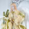 Christmas Doll Standing Treetop Figurine Angel In Gown Home Table Decoration Room Decor Statue Home Accessories Desk Decor