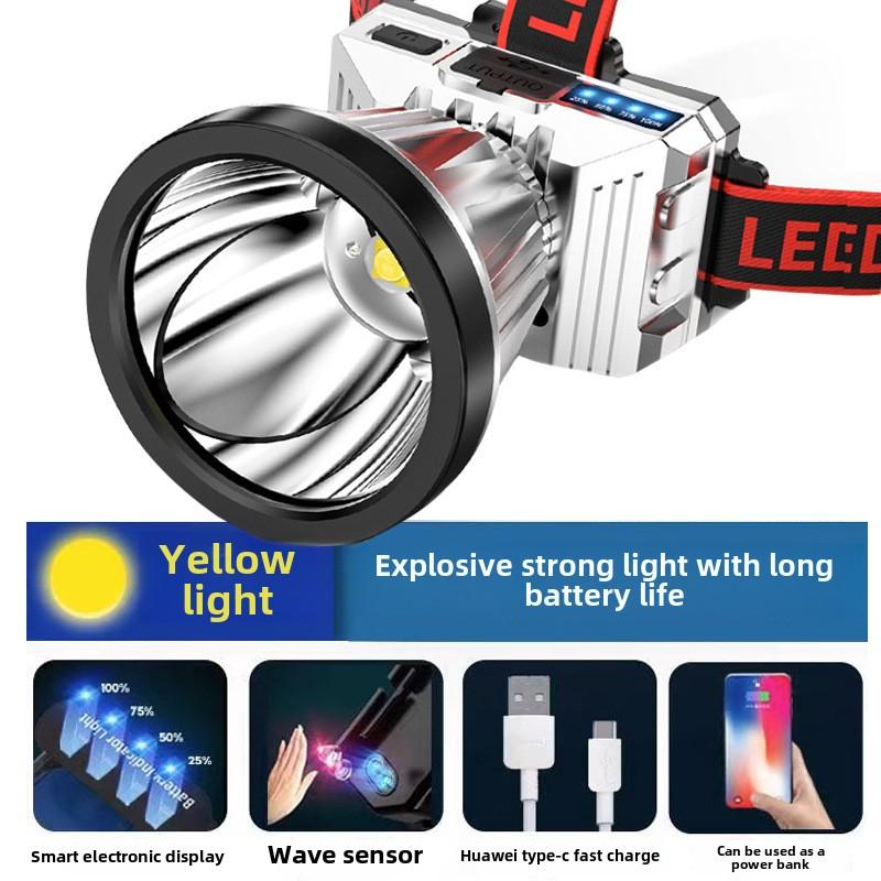 Strong Light Charging Super Bright Head-mounted Lighting Induction Long Battery Life Outdoor Fishing Light