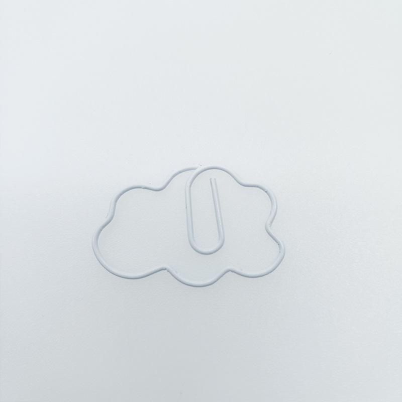 10Pcs Cute Simple Cloud-shaped Paperclips Girl Photo Memo Binder Clip Bookmark Reading Index Tab School Office Binding Supplies