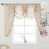 1 PC Tulle Curtain Decorative Beaded Curtain Valance Design Fashion Window Living Room Sheer Curtain