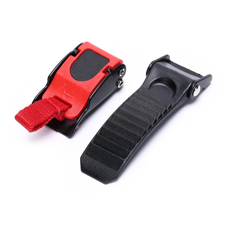 1 Piece Quick Release Helmet Strap Buckle Pull Buckles Black & Red