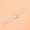 1Pc/2Pcs Heart Anklet Adjustable Perfect Gift Lightweight Trendy Wedding Dance Yoga Foot Chain Jewelry Accessory