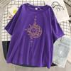 Funny'S Sun And Moon Face Print Women Tshirt Summer Cool T Shirt Hip Hop Oversized Short Sleeve Fashion Cotton Short Sleeve
